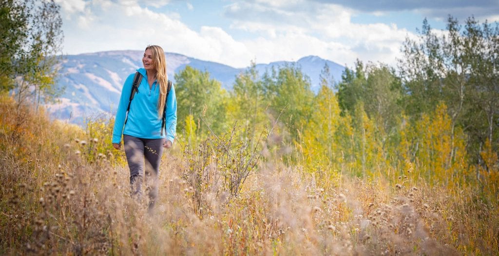 woman hiking